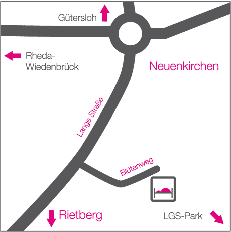 Anfahrtsbeschreibung pension zimmerfrei - Rietberg